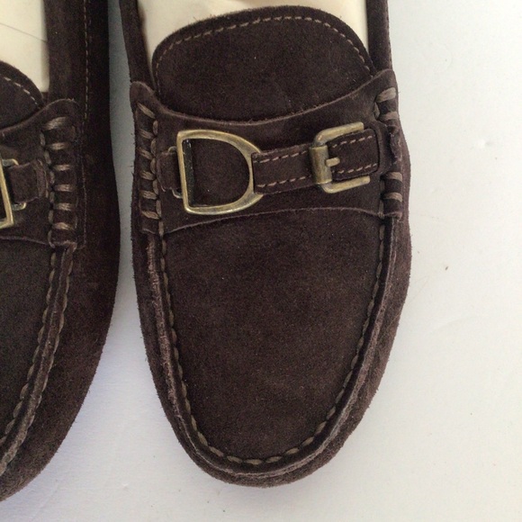 RALPH LAUREN PURPLE LABEL COCOA BROWN SUEDE DRIVING LOAFER MOCCASINS SIZ… - Picture 2 of 15